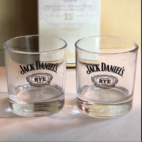 🌟3/$12 NEW Set of 2 Jack Daniel’s Rye Rock Glasses - Picture 1 of 5